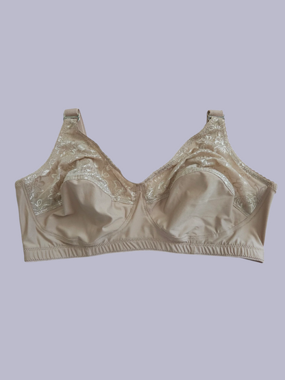 La Plantureuse Leisure Bra in the style Half Lace Cup and in color Nude